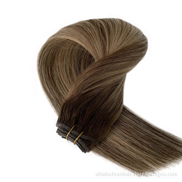 High quality Healthy bouncy texture sillky Sew in Hair Extension Human Hair Weft Extensions Hand Tied Human Hair Weft Extensions